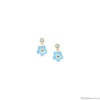 Серьги Franck Herval, Neela, незабудки со Swarovski и цветной эмалью, FH24.2-12-69143 голубой