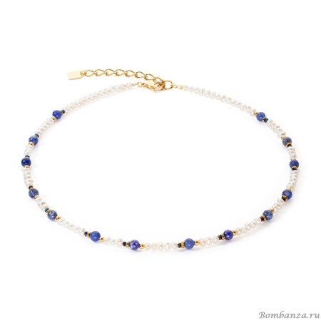 Колье Coeur de Lion, Flow Freshwater Pearls & Sodalite Blue, 1109/10-0700