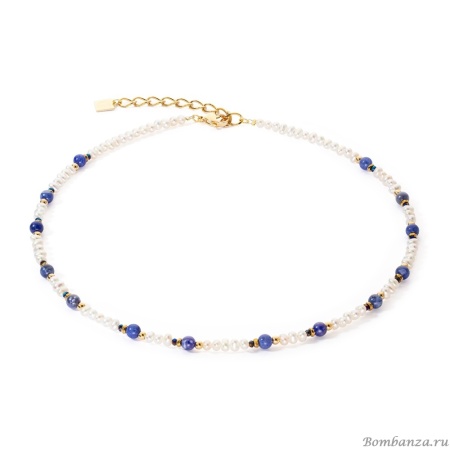 Колье Coeur de Lion, Flow Freshwater Pearls & Sodalite Blue, 1109/10-0700