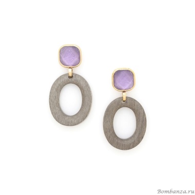 Серьги Nature Bijoux, Lavender, ракушка Capiz в смоле, эбеновое дерево, NB25.1-12-90100 сиреневый Серьги Nature Bijoux, Lavender, ракушка Capiz в смоле, эбеновое дерево, NB25.1-12-90100 сиреневый