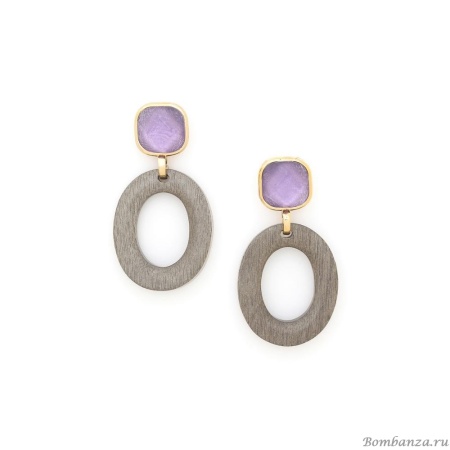 Серьги Nature Bijoux, Lavender, ракушка Capiz в смоле, эбеновое дерево, NB25.1-12-90100 сиреневый Серьги Nature Bijoux, Lavender, ракушка Capiz в смоле, эбеновое дерево, NB25.1-12-90100 сиреневый