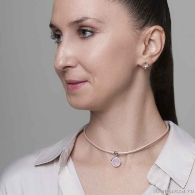 Пусеты Fiore Luna, Dusty Pink Delite, A1909.M01 R/S Пусеты Fiore Luna, Dusty Pink Delite, A1909.M01 R/S
