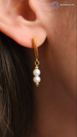 Пусеты Coeur de Lion, Pearls White-Gold, 1120/21-1416 Пусеты Coeur de Lion, Pearls White-Gold, 1120/21-1416