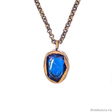 Колье Thot Gioielli, с рейнстоуном, TG25.1-CL110 синий
