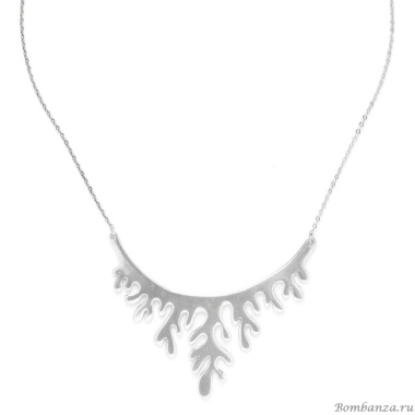 Колье ORI TAO, Sea Weeds, с подвеской морская водоросль, OT21.1-15-30690 серебристый