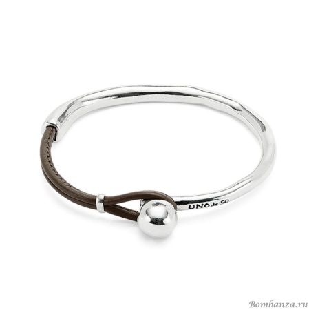 Браслет UNOde50 Ser Intrepida коричневый, с серебром PUL2551MARMTL0L