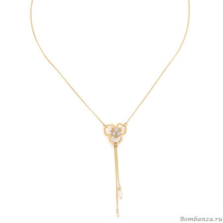 Колье Franck Herval, Lisette, перламутр, кристаллы Swarovski, жемчуг, FH25.2-15-64391 белый