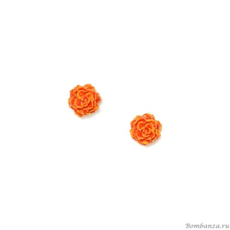 Пуссеты Franck Herval, Clea, в форме цветка покрытым эмалью, FH23.2-12-68190 оранжевый
