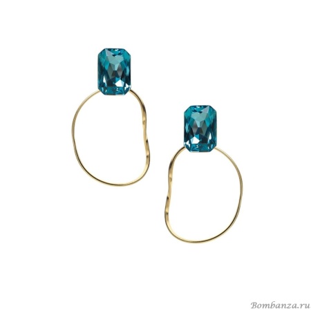 Серьги Katerina Vassou, Geranium, с кристаллом, KV24.1-308873GBLUE голубой