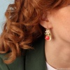 Серьги TARATATA, Basilic, с цветной смолой, TT-T23-04714-203 красный Серьги TARATATA, Basilic, с цветной смолой, TT-T23-04714-203 красный