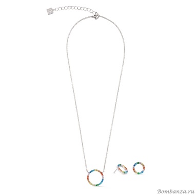 Серьги Coeur de Lion, Multicolor Silver, 2057/21-1517 Серьги Coeur de Lion, Multicolor Silver, 2057/21-1517
