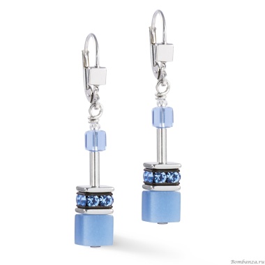 Серьги Coeur de Lion, Blue-Silver, 4020/20-0717 Серьги Coeur de Lion, Blue-Silver, 4020/20-0717