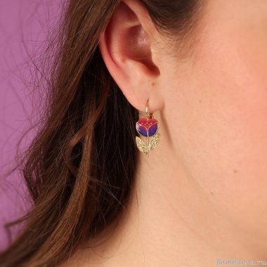 Серьги TARATATA, Crocus, асимметричные,цветная смола,микрошарики, TT-H24-02753-203 красный Серьги TARATATA, Crocus, асимметричные,цветная смола,микрошарики, TT-H24-02753-203 красный