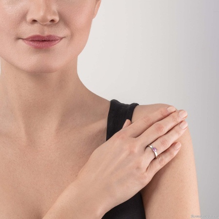 Кольцо Coeur de Lion, Rose-Silver 18 мм 0501/40-1917 56