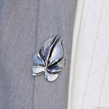 Брошь Shadore, Лист резной