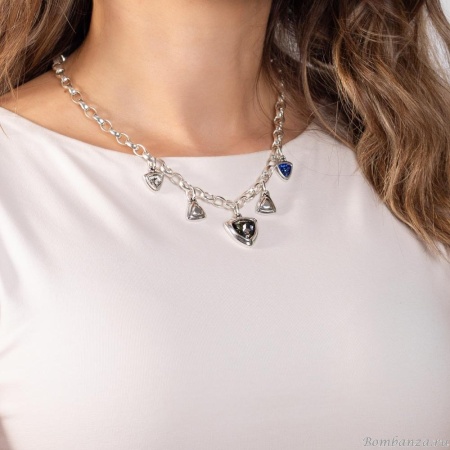 Колье Ciclon, Fortuna, с кристаллами, CN-251807 серый