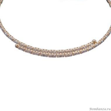 Колье Moon Paris, Ringo Queen, гривна, с кристаллами, MRQ-24.05-027 золотистый