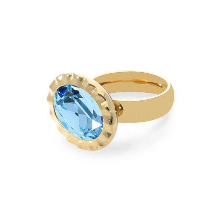 Кольцо Qudo, TIVOLA UNICA big (G/P) Aquamarine 60, 686515