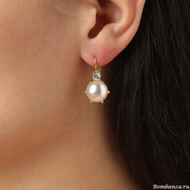 Серьги Dyrberg Kern, BEGONIA SG WHITE PEARL, 460040 Серьги Dyrberg Kern, BEGONIA SG WHITE PEARL, 460040