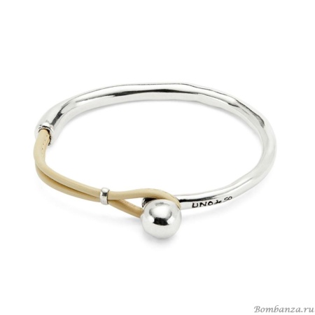 Браслет UNOde50 Ser Intrepida бежевый, с серебром PUL2551MFLMTL0M