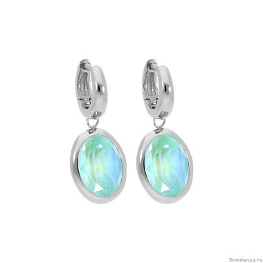 Серьги Qudo, Creole TIVOLA small (S/P) Silky sage delite, 310692 BL/S Серьги Qudo, Creole TIVOLA small (S/P) Silky sage delite, 310692 BL/S