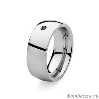 Кольцо  Qudo, - база Basic big silver 17.8 мм 627003 S Кольцо  Qudo, - база Basic big silver 17.8 мм 627003 S