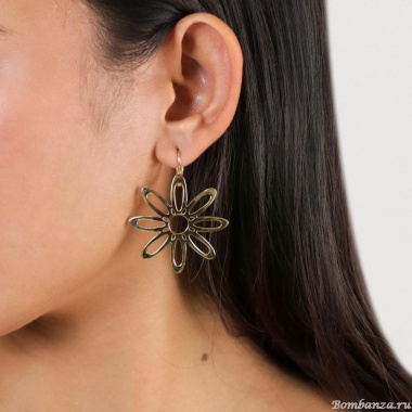 Серьги Ori Tao, Bloom, в форме цветка, OT25.2-12-32203 золотистый