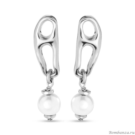 Серьги UNOde50 Pearl & Match с серебром PEN0918BPLMTL0U