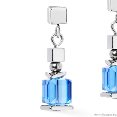 Серьги Coeur de Lion, Blue-Silver, 2100/21-0717 Серьги Coeur de Lion, Blue-Silver, 2100/21-0717