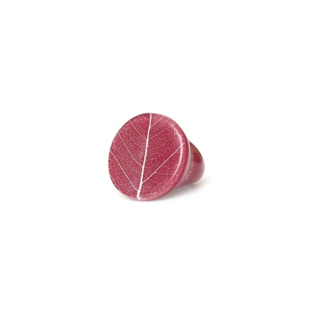 Кольцо Nature Bijoux, Ficus Carica, акриловое, со смолой, NB25.2-19-25832 бордовый, 17,5