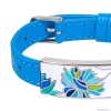 Браслет Fiore Luna, на голубом кожанном ремешке, CB03599-16A Браслет Fiore Luna, на голубом кожанном ремешке, CB03599-16A