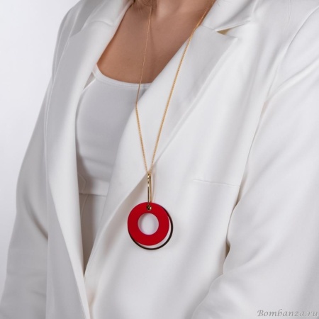 Колье Nuance, с подвеской-кольцом, NFN-24.04-055 красный