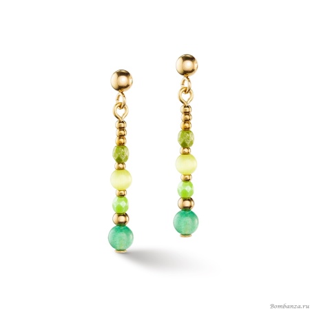 Серьги Coeur de Lion, Green, 4350/21-0500. Германия