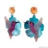 Серьги Moon Paris, Lorian, акриловые, с подвеской-колибри, ML-23.03-017 голубой Серьги Moon Paris, Lorian, акриловые, с подвеской-колибри, ML-23.03-017 голубой