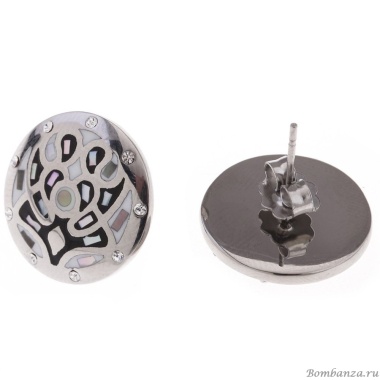 Пусеты Fiore Luna, AE01219-8 BW