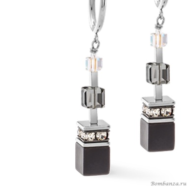 Серьги Coeur de Lion, Black-Silver, 3039/21-1317 Серьги Coeur de Lion, Black-Silver, 3039/21-1317