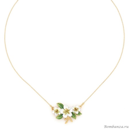 Колье Franck Herval, Hana, с цветами и цветной эмалью, FH25.1-15-64320 белый