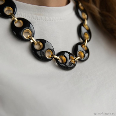 Колье Francesca Bianchi, с эмалью, FB25.2-BS19 черный