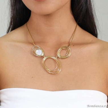 Колье ORI TAO, Typhoon, с перламутром, OT24.1-15-31650 золотистый