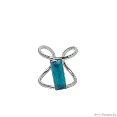 Кольцо Katerina Vassou, Nora, с кристаллом параиба, KV23-307657S серебристый