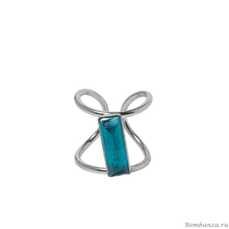 Кольцо Katerina Vassou, Nora, с кристаллом параиба, KV23-307657S серебристый