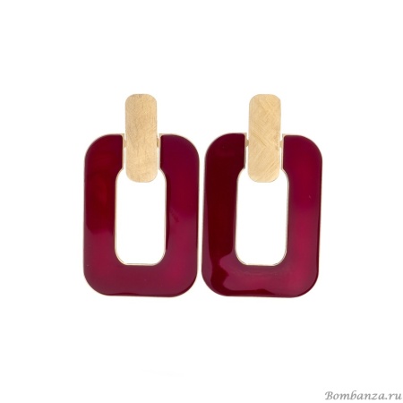 Серьги Francesca Bianchi, с эмалью, FB25.2-156D красный