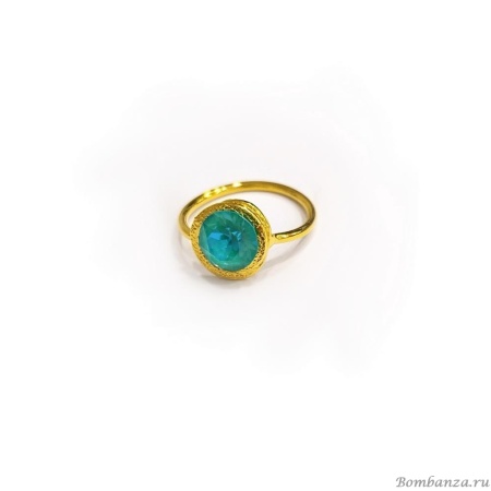 Кольцо Catherine Bijoux, Half moon, разъемное, с кристаллом, CB25.1-5355DG мятный