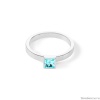 Кольцо Coeur de Lion, Aqua-Silver 17.2 мм 0501/40-2017 54