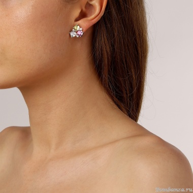Серьги Dyrberg Kern, VIENA SS YELLOW/ROSE, 420098 Серьги Dyrberg Kern, VIENA SS YELLOW/ROSE, 420098