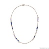 Колье Alcozer&J, с лазуритом и аметистом, AL-C58KL25-R синий