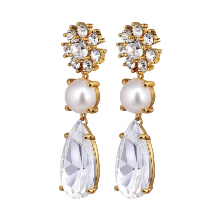 Серьги Dyrberg Kern, MISIA SG CRYSTAL/WHITE PEARL, 460515