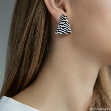 Серьги Francesca Bianchi, с эмалью, FB25.2-82S золотистый