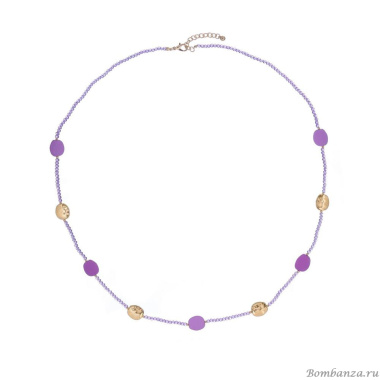 Колье Moon Paris, Lorian, с кристаллами, ML-24.03-008 сиреневый