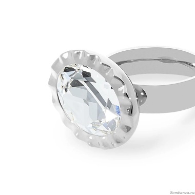 Кольцо Qudo, TIVOLA UNICA big (S/P) Crystal 58, 686694 Кольцо Qudo, TIVOLA UNICA big (S/P) Crystal 58, 686694